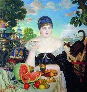 Boris Kustodiev The Merchants Wife Sweden oil painting artist